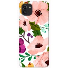 TPU чохол Demsky Акварельные цветы для Samsung Galaxy A03