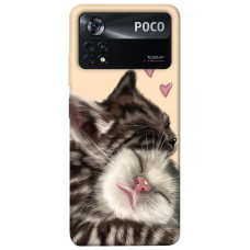 TPU чохол Demsky Cats love для Xiaomi Poco X4 Pro 5G