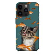 TPU чехол Demsky Cat with fish для Apple iPhone 14 Pro (6.1")