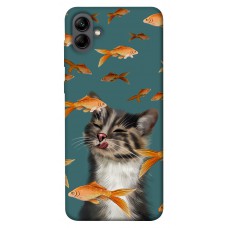 TPU чохол Demsky Cat with fish для Samsung Galaxy A04