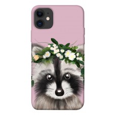 TPU чохол Demsky Raccoon in flowers для Apple iPhone 11 (6.1")
