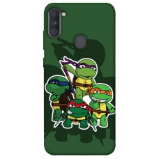 TPU чехол Demsky Green turtles для Samsung Galaxy A11