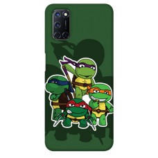 TPU чехол Demsky Green turtles для Oppo A52 / A72 / A92