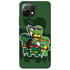 TPU чехол Demsky Green turtles для Xiaomi Mi 11 Lite