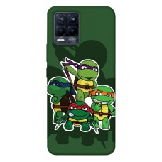 TPU чехол Demsky Green turtles для Realme 8