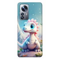 TPU чехол Demsky Білий дракоша для Xiaomi 12 / 12X