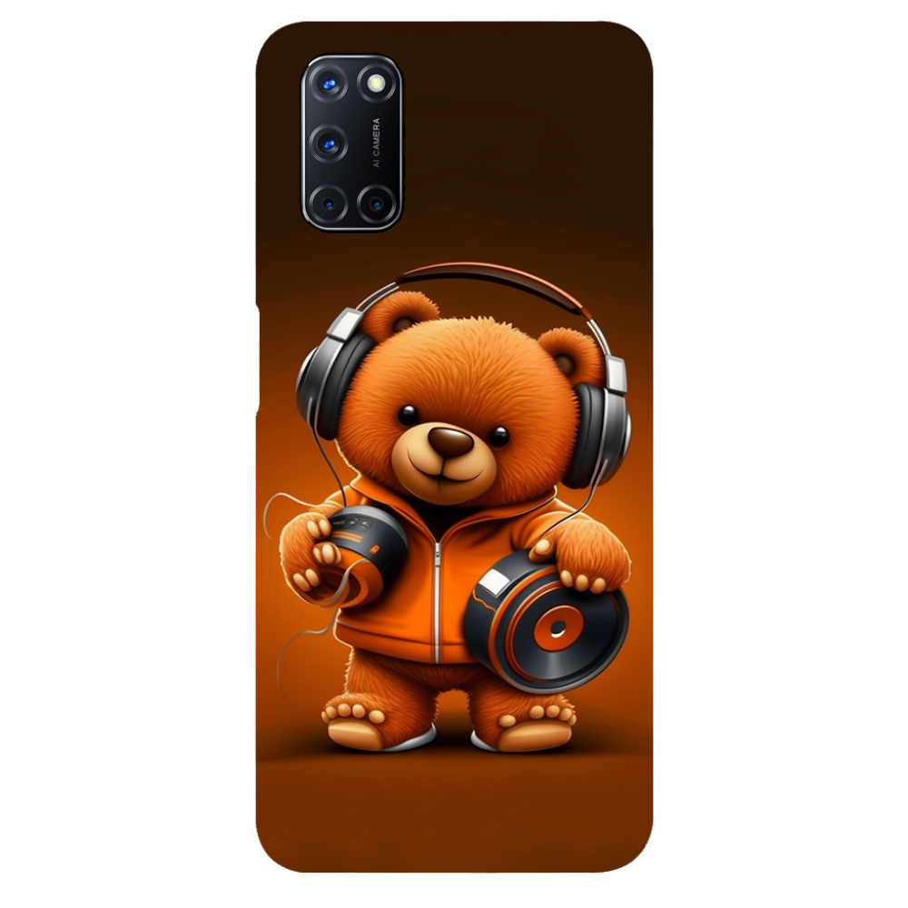 TPU чехол Demsky ведмежа меломан 2 (bear listening music) для Oppo A52 / A72 / A92