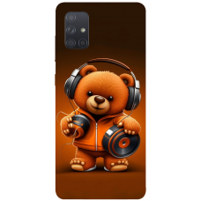 TPU чохол Demsky ведмежа меломан 2 (bear listening music) для Samsung Galaxy A71