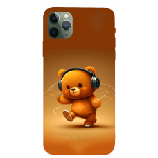 TPU чохол Demsky ведмежа меломан 3 (bear listening music) для Apple iPhone 11 Pro max