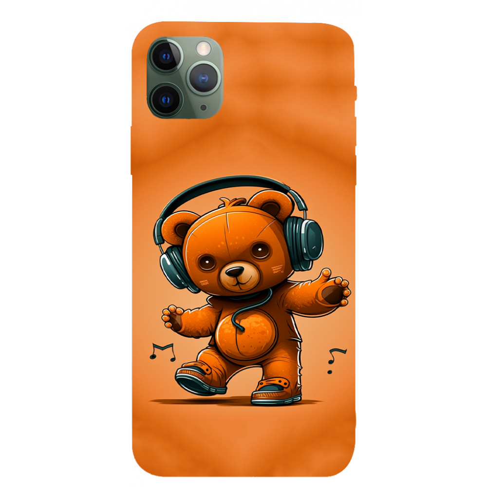 TPU чехол Demsky ведмежа меломан (bear listening music) для Apple iPhone 11 Pro