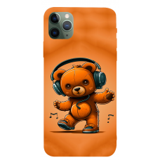 TPU чехол Demsky ведмежа меломан (bear listening music) для Apple iPhone 11 Pro