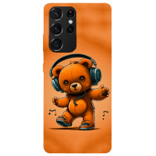 TPU чехол Demsky ведмежа меломан (bear listening music) для Samsung Galaxy S21 Ultra
