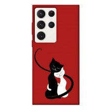 TPU чохол Demsky Влюбленные коты для Samsung Galaxy S23 Ultra