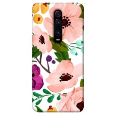 TPU чохол Demsky Акварельные цветы для Xiaomi Mi 9T Pro