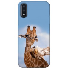 TPU чохол Demsky Милые жирафы для Samsung Galaxy A01