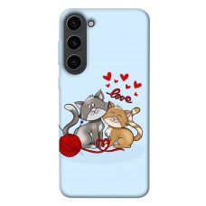 TPU чехол Demsky Два кота Love для Samsung Galaxy S23