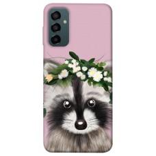 TPU чохол Demsky Raccoon in flowers для Samsung Galaxy M14 5G