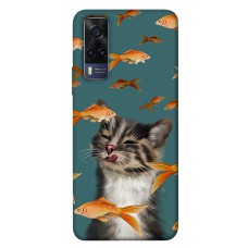 TPU чохол Demsky Cat with fish для Vivo Y53s