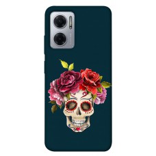 TPU чехол Demsky Flower skull для Xiaomi Redmi Note 11E