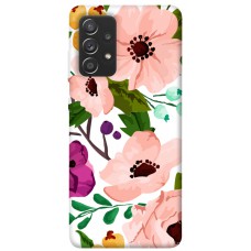 TPU чохол Demsky Акварельные цветы для Samsung Galaxy A72 4G / A72 5G