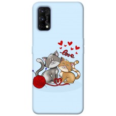 TPU чехол Demsky Два кота Love для Realme 7 Pro