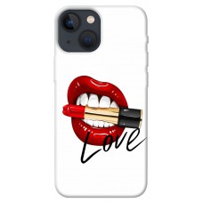 TPU чохол Demsky Красные губы для Apple iPhone 13 mini (5.4")