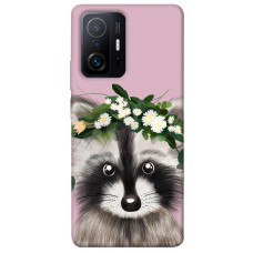 TPU чохол Demsky Raccoon in flowers для Xiaomi 11T / 11T Pro