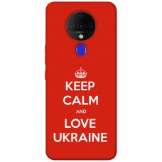 TPU чохол Demsky Keep calm and love Ukraine для TECNO Spark 6