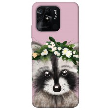 TPU чехол Demsky Raccoon in flowers для Xiaomi Redmi 10C