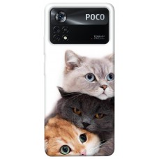 TPU чохол Demsky Три кота для Xiaomi Poco X4 Pro 5G