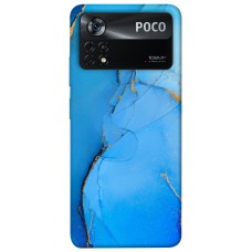 TPU чохол Demsky Синий с золотом для Xiaomi Poco X4 Pro 5G