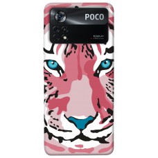 TPU чохол Demsky Pink tiger для Xiaomi Poco X4 Pro 5G