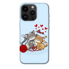 TPU чохол Demsky Два кота Love для Apple iPhone 14 Pro (6.1")