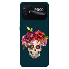 TPU чохол Demsky Flower skull для Xiaomi Poco C40