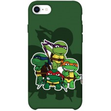 TPU чохол Demsky Green turtles для Apple iPhone SE (2020)