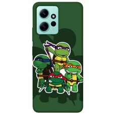 TPU чехол Demsky Green turtles для Xiaomi Redmi Note 12 4G