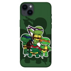 TPU чехол Demsky Green turtles для Apple iPhone 14 Plus (6.7")