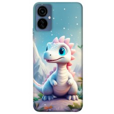 TPU чохол Demsky Білий дракоша для TECNO Camon 19 Neo