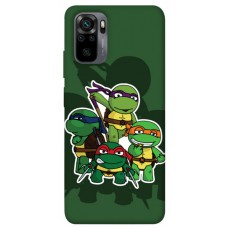 TPU чохол Demsky Green turtles для Xiaomi Redmi Note 10 / Note 10s