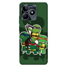 TPU чехол Demsky Green turtles для Realme C53