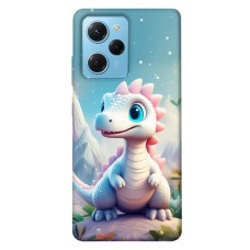 TPU чохол Demsky Білий дракоша для Xiaomi Poco X5 Pro 5G