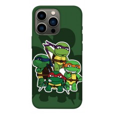 TPU чохол Demsky Green turtles для Apple iPhone 13 Pro (6.1")