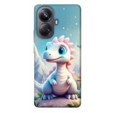 TPU чехол Demsky Білий дракоша для Realme 10 Pro+