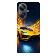 TPU чохол Demsky Yellow Porsche для Realme 10 Pro+