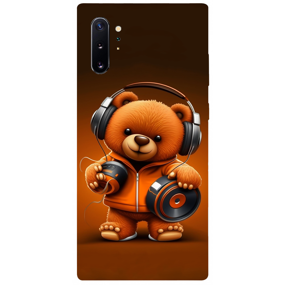 TPU чехол Demsky ведмежа меломан 2 (bear listening music) для Samsung Galaxy Note 10 Plus