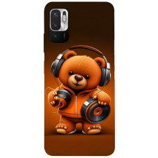 TPU чохол Demsky ведмежа меломан 2 (bear listening music) для Xiaomi Redmi Note 10 5G