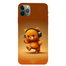 TPU чехол Demsky ведмежа меломан 3 (bear listening music) для Apple iPhone 11 Pro