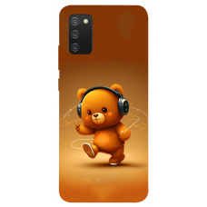 TPU чохол Demsky ведмежа меломан 3 (bear listening music) для Samsung Galaxy A02s