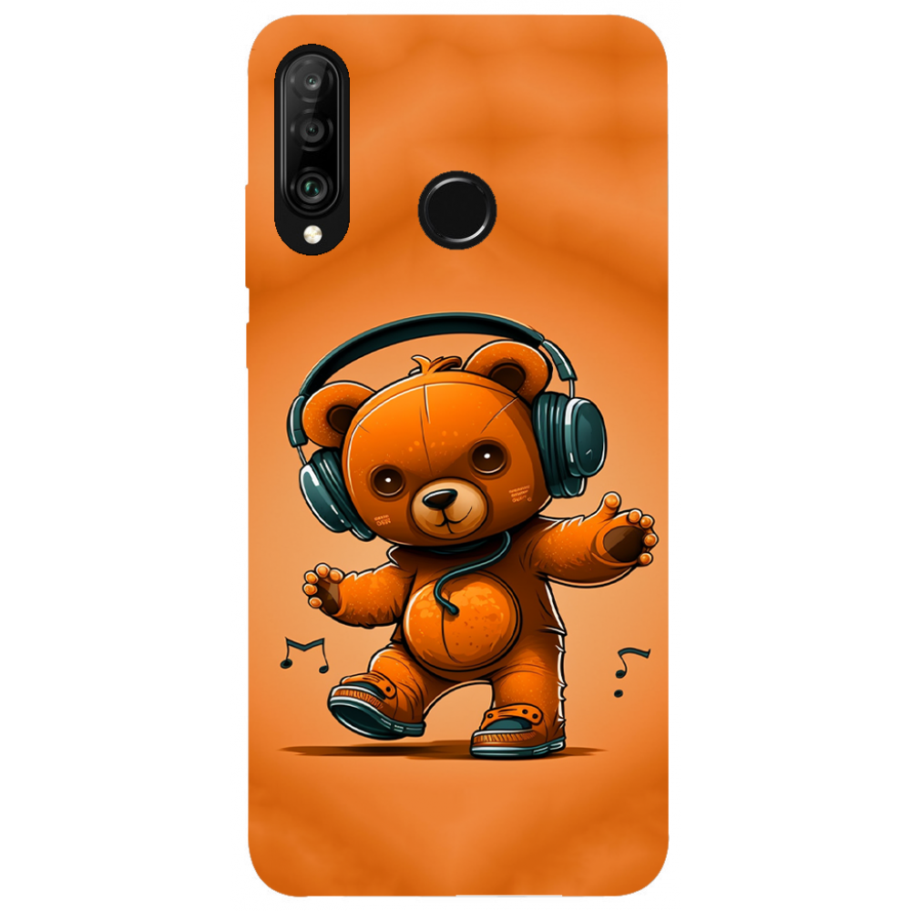 TPU чехол Demsky ведмежа меломан (bear listening music) для Huawei P30 lite