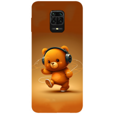 TPU чохол Demsky ведмежа меломан 3 (bear listening music) для Xiaomi Redmi Note 9s / Note 9 Pro / Note 9 Pro Max